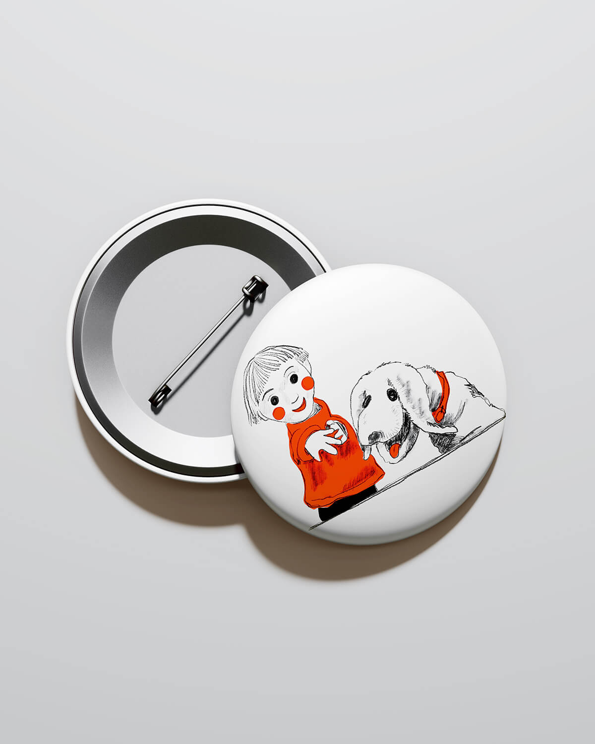 Button Pin - Casey and Finnegan