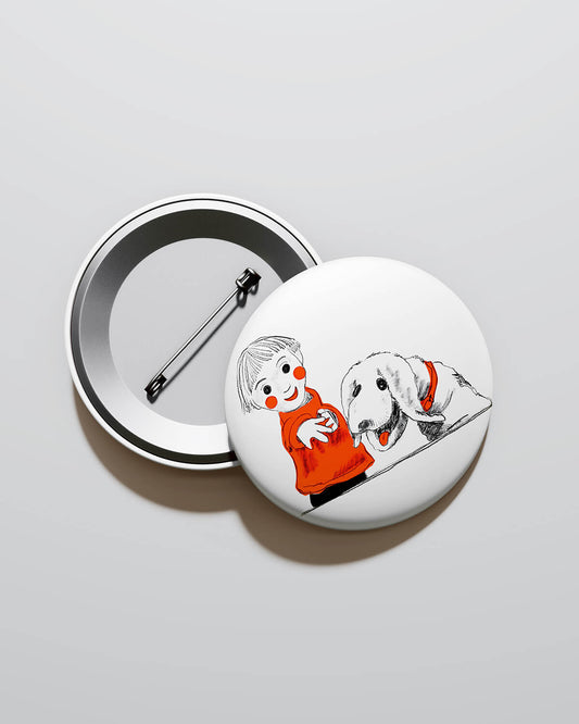 Button Pin - Casey and Finnegan