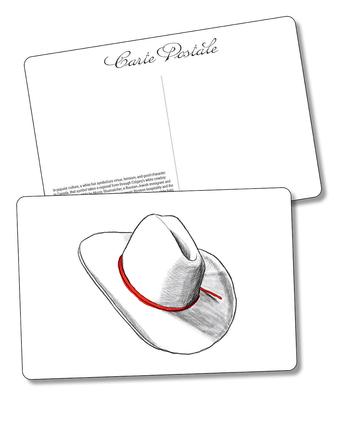 Postcard - The White Cowboy Hat